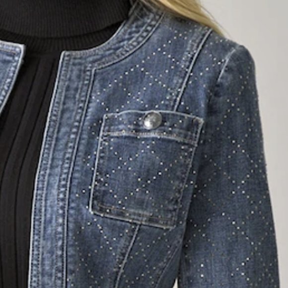 WHITE HOUSE BLACK MARKET LIMITED EDITION EMBELLISHED DENIM JACKET NEW W TAGS 4 - Picture 5 of 16